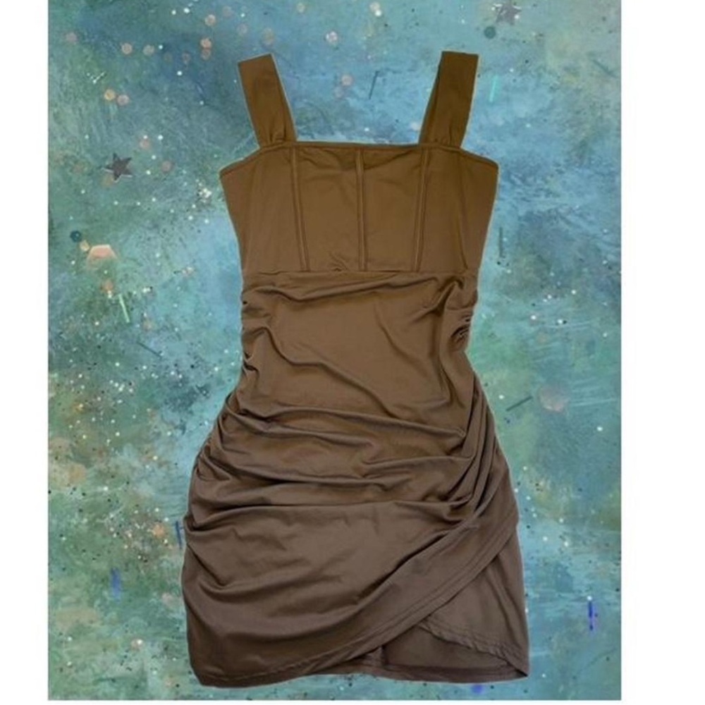 Cider Chocolate Brown Mini Dress